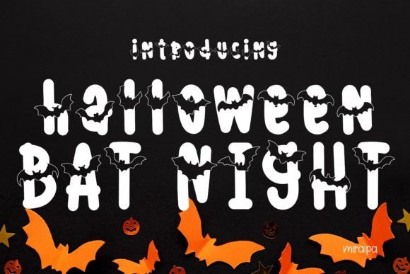 Bat Night Font for Spooky Business Branding