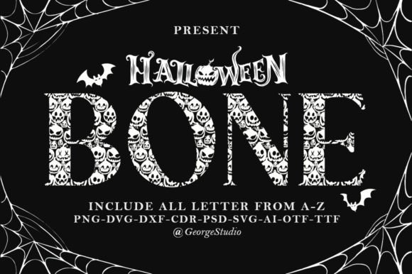 Bone Font: A Spooky Monogram Typeface for Makers