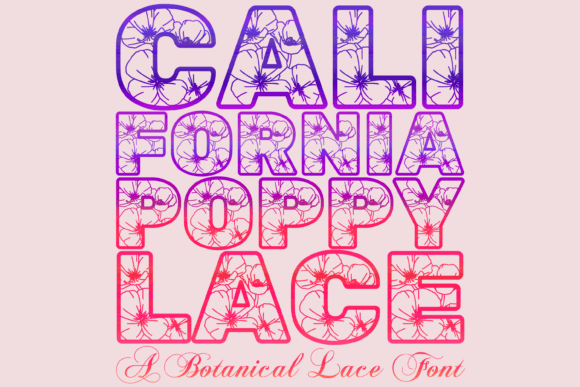 California Poppy Lace Typeface for Editorial Design