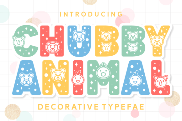 Chubby Animal Typeface for Playful Editorial Design
