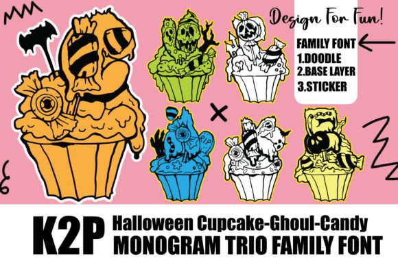 Cupcake Ghoul Candy: A Spooky Decorative Typeface for Halloween Campaigns