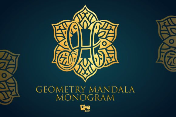 Geometry Mandala Monogram Typeface for Marketers