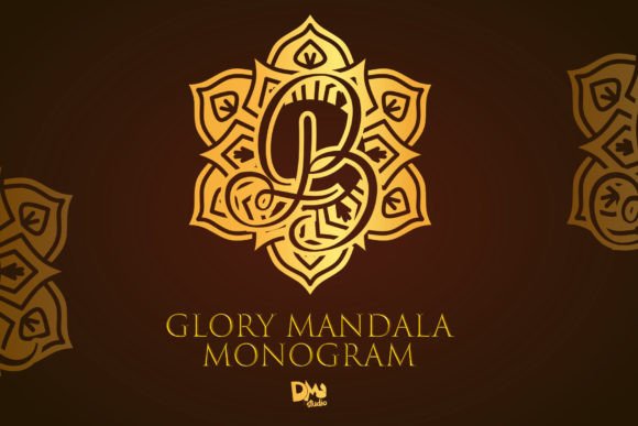 Glory Mandala Monogram Typeface for Digital Design