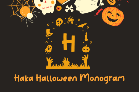 Haka Halloween Monogram Typeface for Business Branding