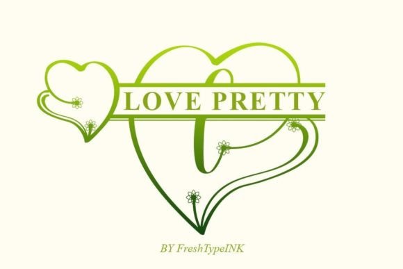 Love Pretty Monogram Font for Makers