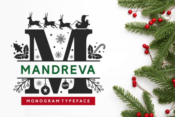 Mandreva: A Festive Decorative Font for Holiday Designs