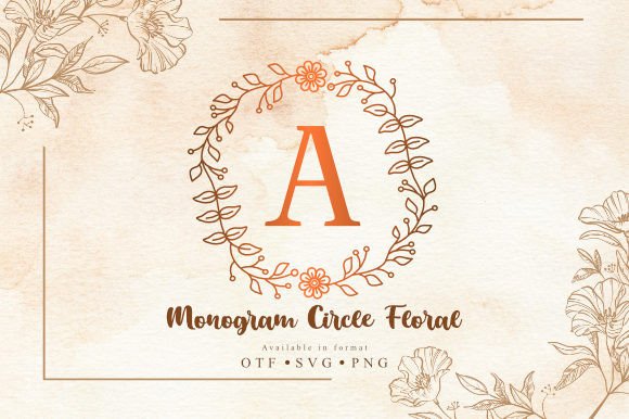Monogram Circle Floral Typeface for Web Design