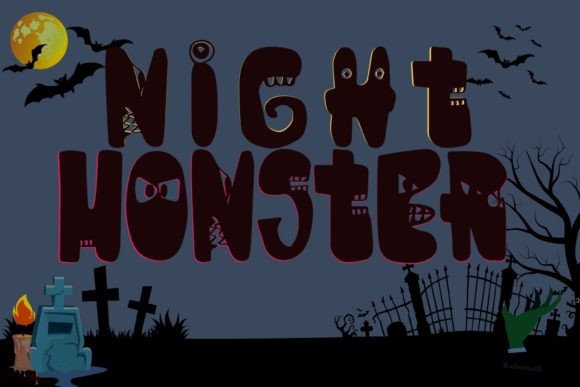 Night Monster: A Creepy Decorative Font for Web Design