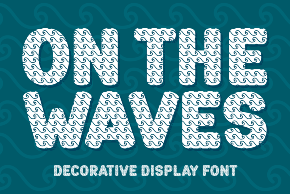 On the Waves Font for Summer Craft Designs