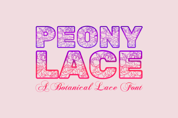 Peony Lace Font for Elegant Craft Designs