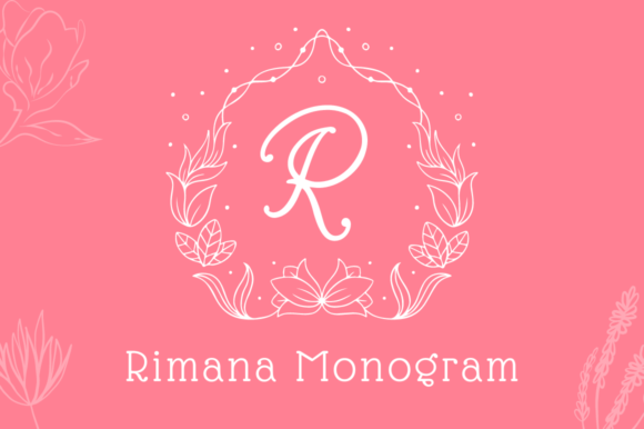 Rimana Monogram: A Floral Typeface for Elegant Branding