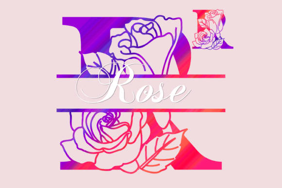 Rose Split Font for Elegant Craft Designs