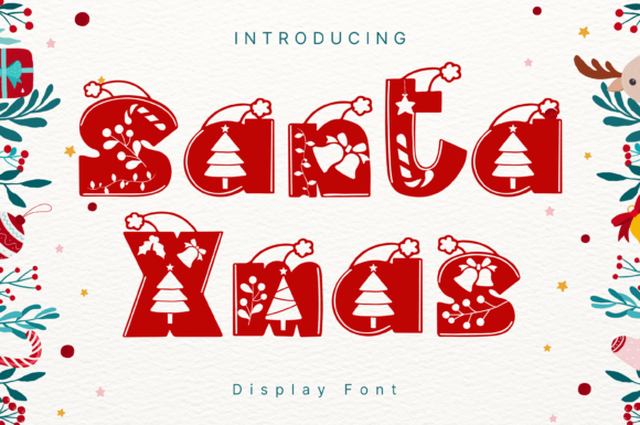 Santa Xmas: A Festive Decorative Typeface for Holiday Content