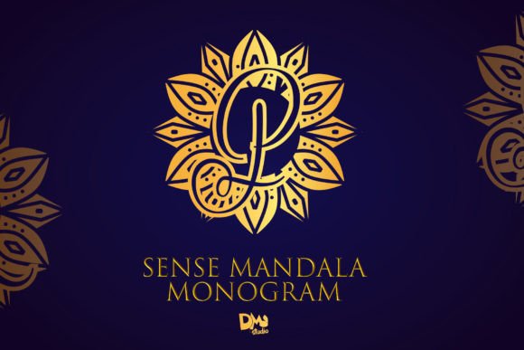 Sense Mandala Monogram Font for Creative Branding