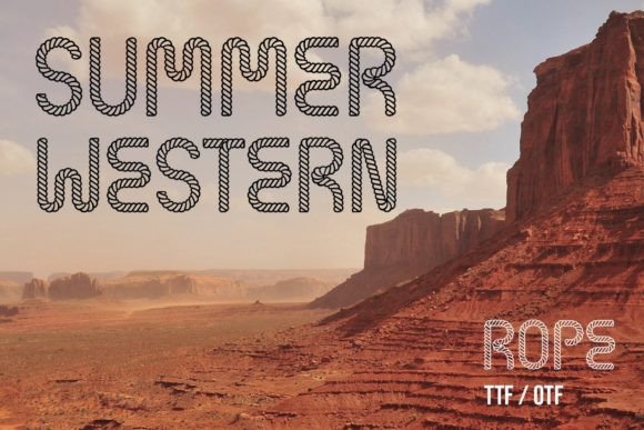 Summer Western Rope Typeface for Creative Makers