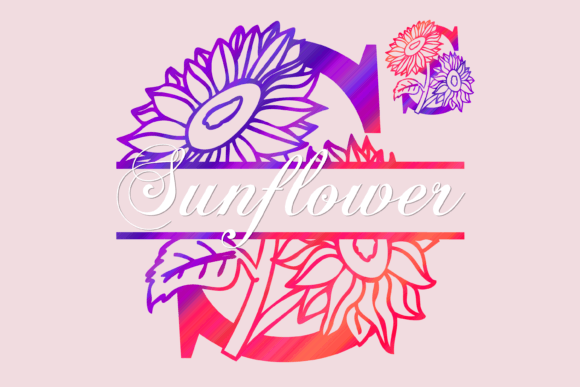 Sunflower Split: Elegant Botanical Typeface for Editors