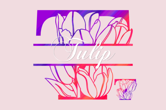 Tulip Split: A Botanical Decorative Font for Editorial Design
